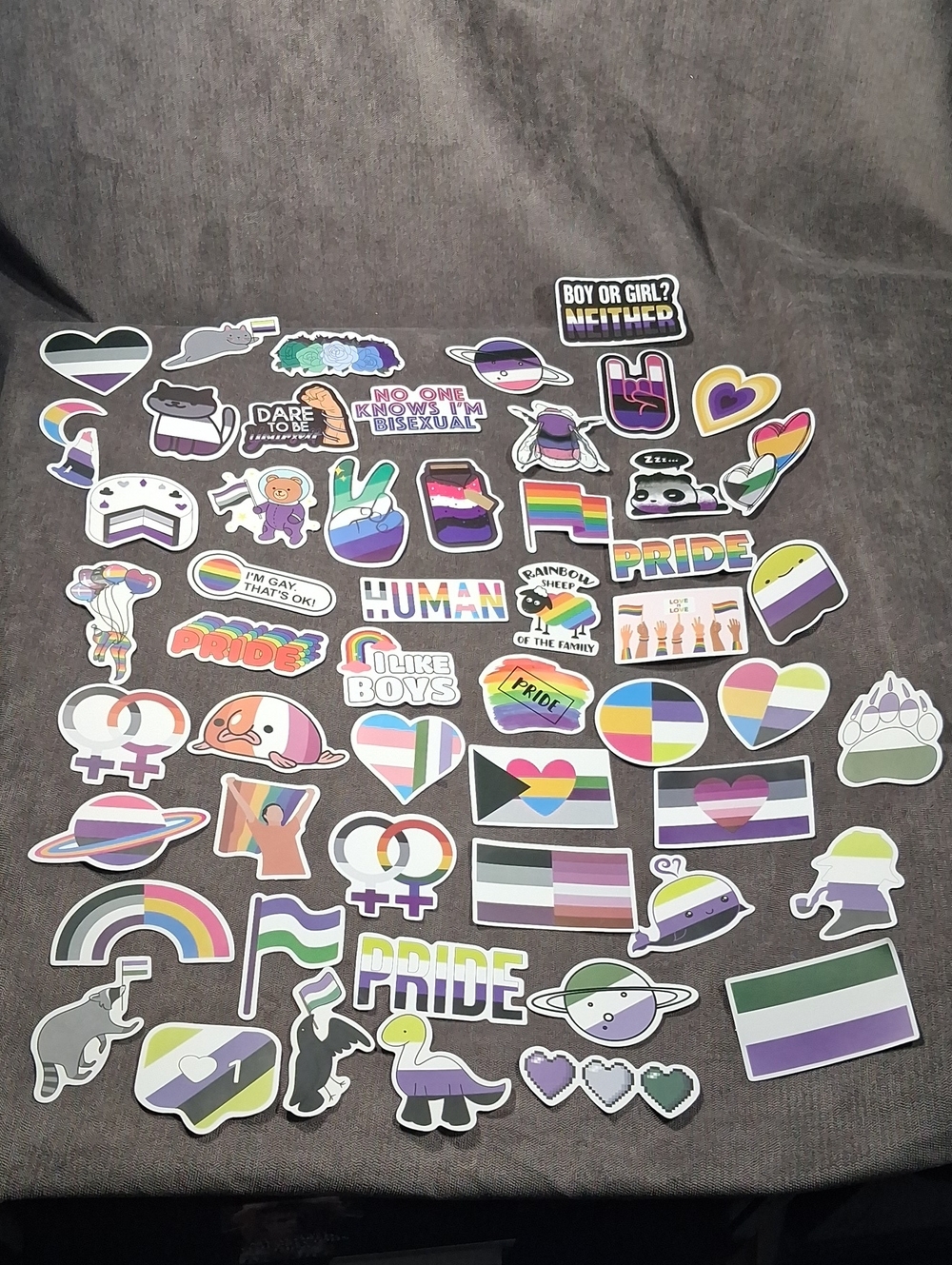 2/$5 Lot of 53 LGBTQIA+ Pride Themed Stickers NEW